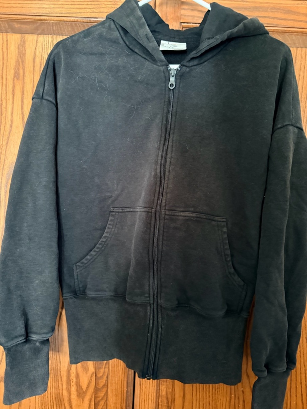 aerie Black Zip Hoodie from Offline Collection